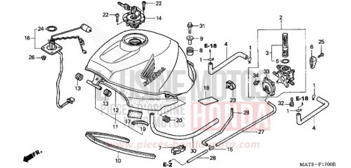 RESERVOIR A CARBURANT (V/W) CBR1100XXV de 1997